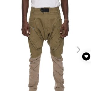 HAMCUS knit patched legging cargo jeans